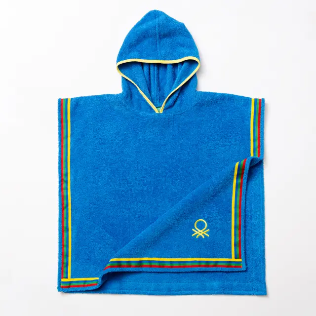 Benetton Kids Μπουρνούζι Poncho Blue