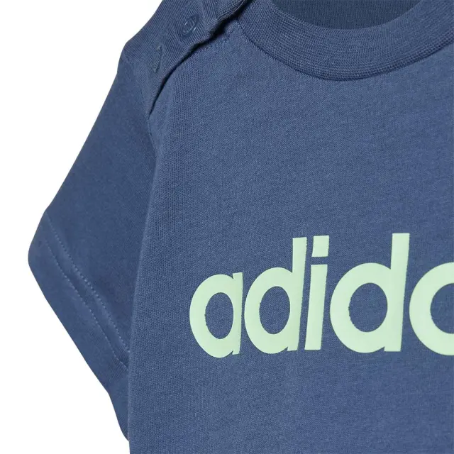 adidas Sportswear Infant's Lineage Cotton Tee Set Γαλάζιο - Γκρι IS2497 (adidas Sportswear) 2