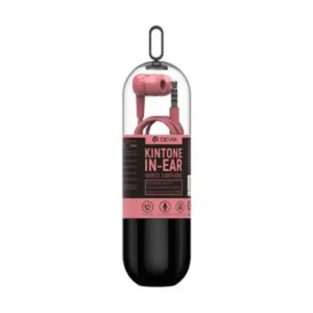 Hands Free Stereo Devia EL064 3.5mm Kintone Ροζ N66119 3