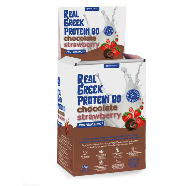 Protein Shot Box: Shot Πρωτεΐνης με γεύση Σοκολάτα & Φράουλα – 10 τμχ 2