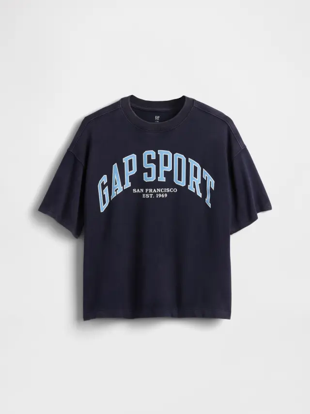 Παιδική Μπλούζα Oversized με Λογότυπο Gap Sport navy uniform