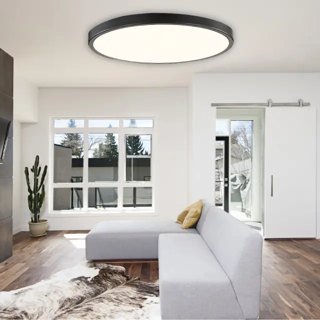 InLight Πλαφονιέρα οροφής LED 150W 3CCT (by switch on base) από γκρί μέταλλο και ακρυλικό D:80cm (42035-A-Gray) 3