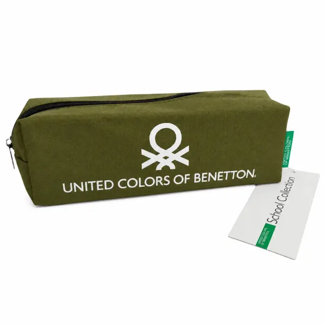 Κασετίνα βαρελάκι χακί United colors of benetton 1015F-9306CH