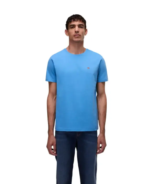 Napapijri - Ανδρικό T-shirt Salis Ss Sum Regular Fit NP0A4H8D-B9A Μπλε Ουρανού - S