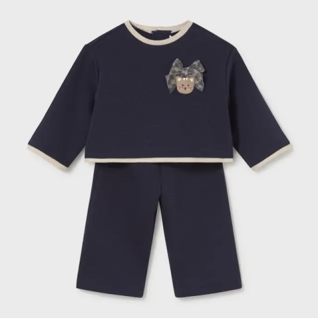 Baby 6 μηνών έως 4 ετών Σετ παντελόνι και πουλόβερ ναυτικό μπλε - 2Ε