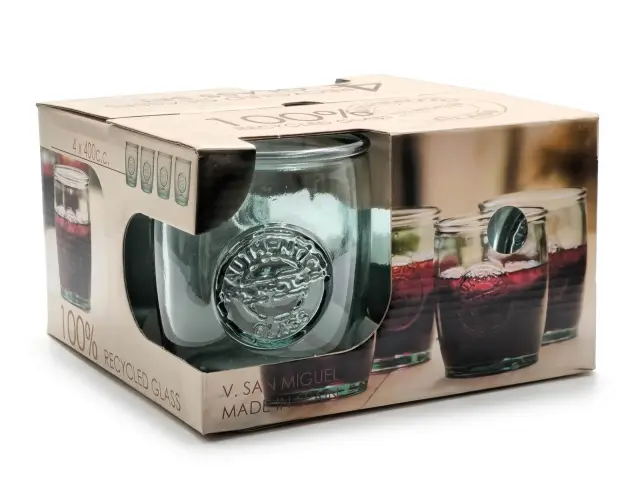 Σετ 4 ποτήρια San Miguel Authentic Bajo (XR2178.01) Aπό 100% ανακυκλωμένο γυαλί, Xωρητικότητας 400ml, Διαστάσεων Ø 19 x Υ 11cm XR2178.01 2