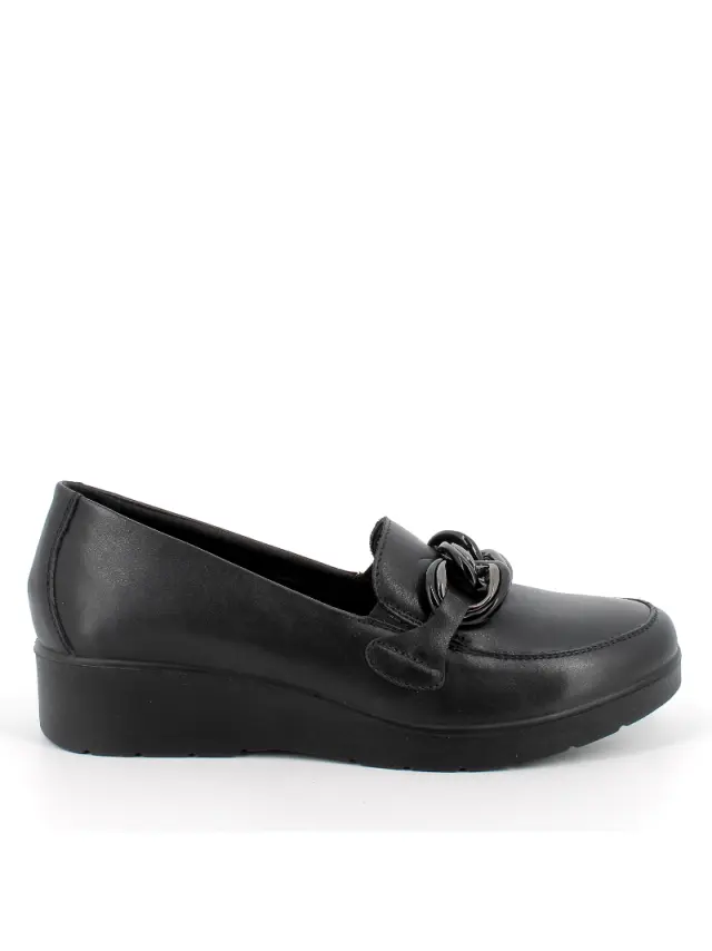 Imac Μοκασίνια-Loafers Γυναικείο δέρμα Μαύρο IMA/856040 NERO 3