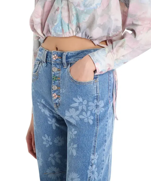 Desigual - Γυναικείο Παντελόνι Τζιν Maggi 26SWDD06-5053 Μπλε 2