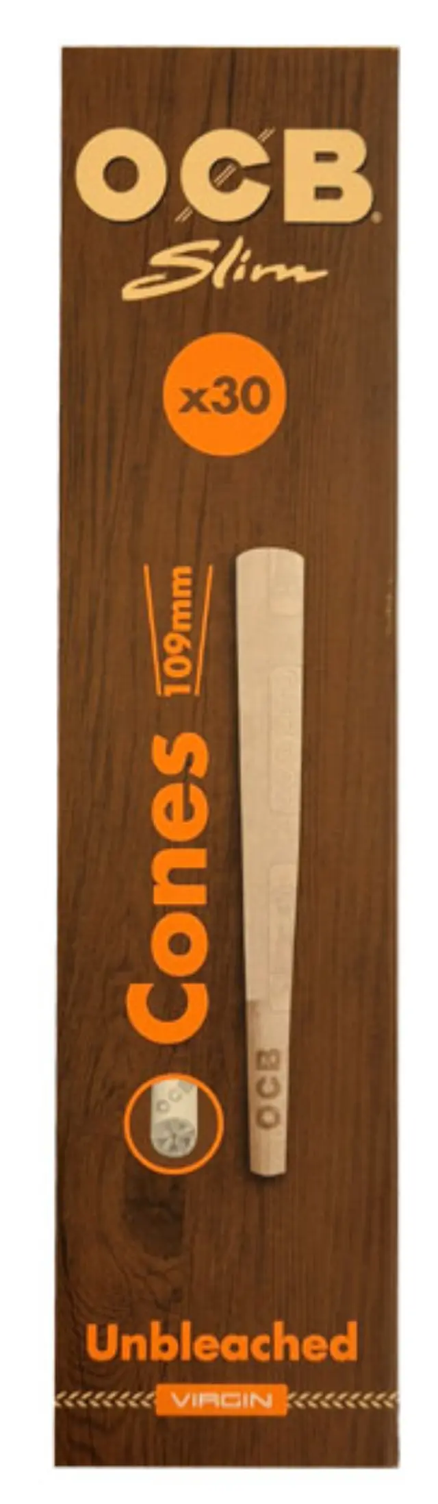 OCB Cone Κώνος Ακατέργαστο Slim Unbleached x30 - King Size
