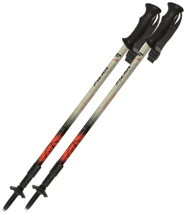 Fizan Explorer Τηλεσκοπικά Μπατόν Πεζοπορίας Beige/Red - 100.486