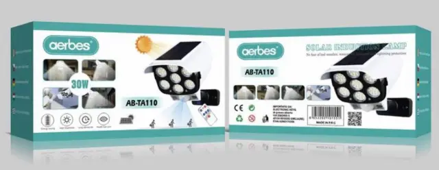 Ηλιακή Κάμερα Παρακολούθησης Aerbes 30W ΑΒ-ΤΑ110 Άσπρη