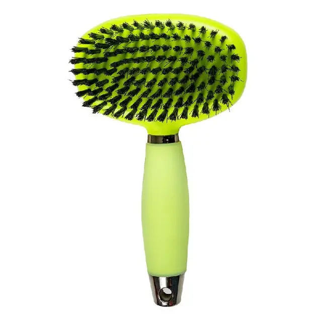 Glee Slicker Βούρτσα Οβάλ Διπλής Όψης Πράσινη Lime 2