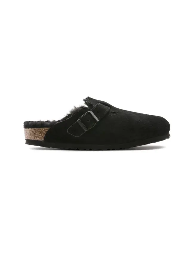 Birkenstock Σαμπώ Επαγγελματικό δέρμα suede Μαύρο BIR/BOSTON LAM 259883 BLACK 3