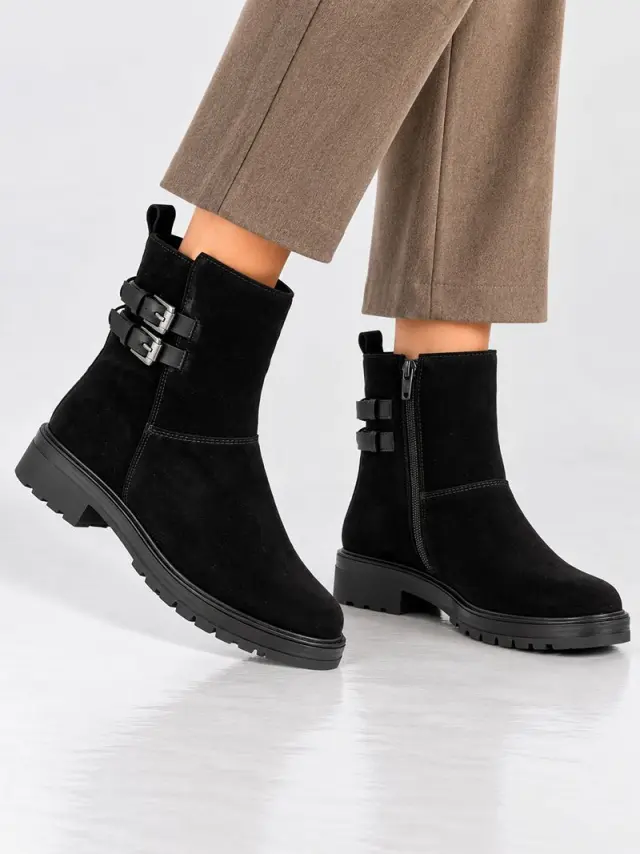 Gabor Μποτάκια Γυναικείο δέρμα Nubuck Μαύρο GAB/800602 001-BLACK - 39 2