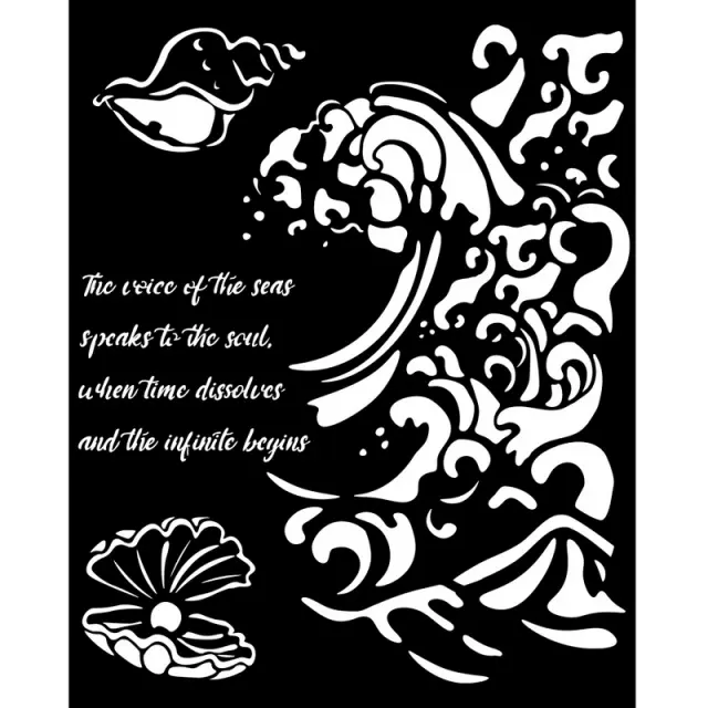 Σετ Thick Stencil, 8 τεμ., Stamperia, Silent Sea 2