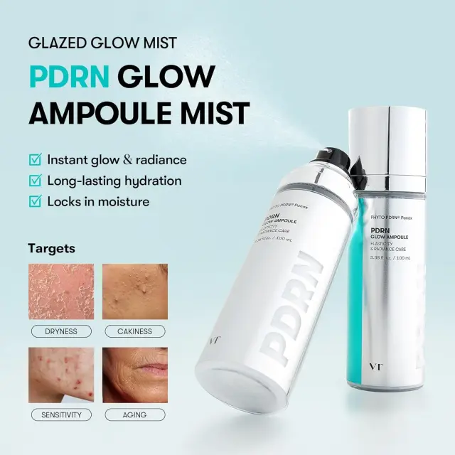 Vt Cosmetics Pdrn Glow Ampoule - Aναζωογονητικό Mist-ampoule με Vegan Pdrn 100ml 3