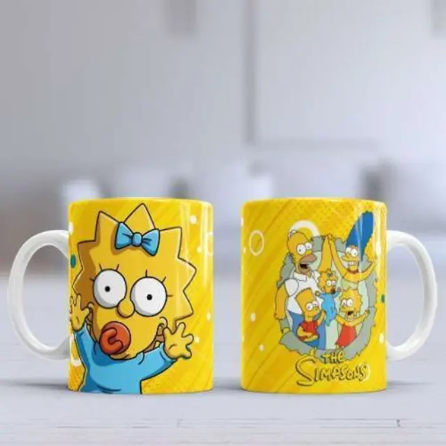 Kούπα κεραμική λευκη 330ml Simpsons - Maggie η κούπα είναι με συσκευασία δώρου