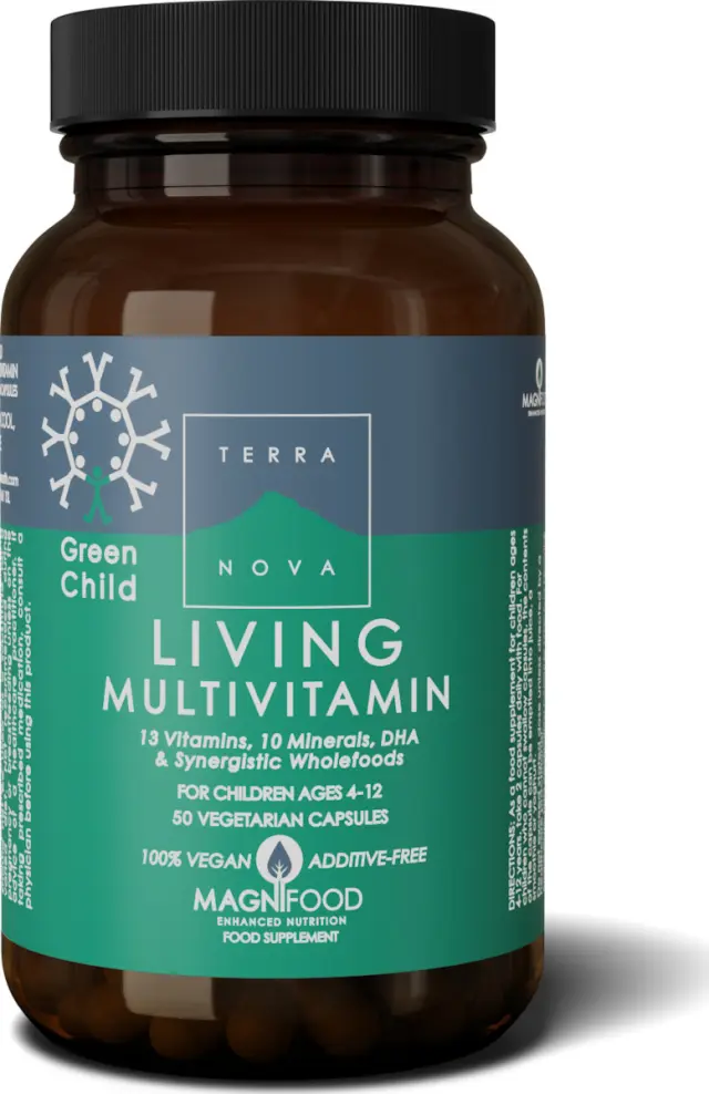 TerraNova Green Child Living Multivitamin Βιταμίνη 330mg 50 φυτικές κάψουλες