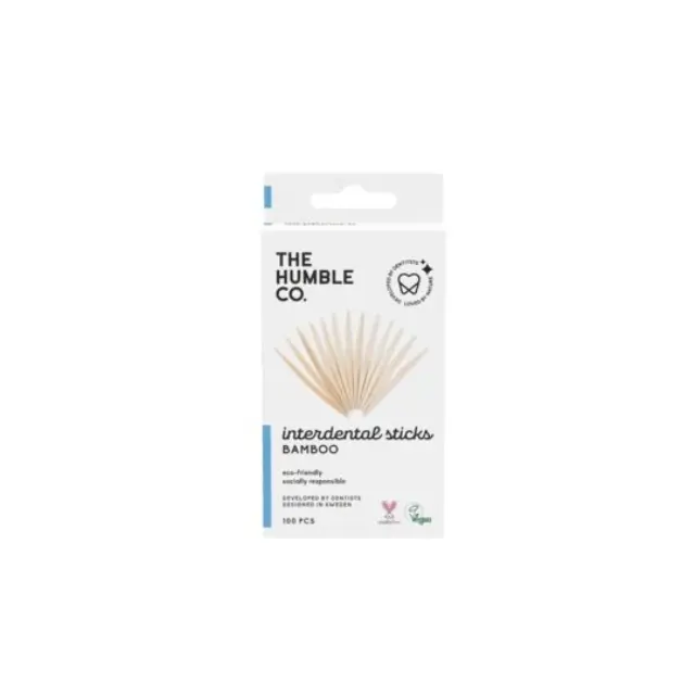 The Humble Co. Μεσοδόντιες Οδοντογλυφίδες Bamboo 100pcs