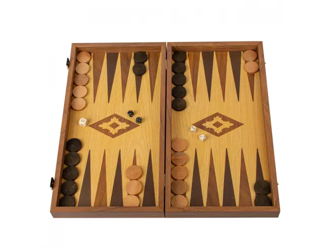 Σετ Χειροποίητο Τάβλι Basic Oak and Walnut Replica Manopoulos με διαστάσεις 48x26cmTXL1KD