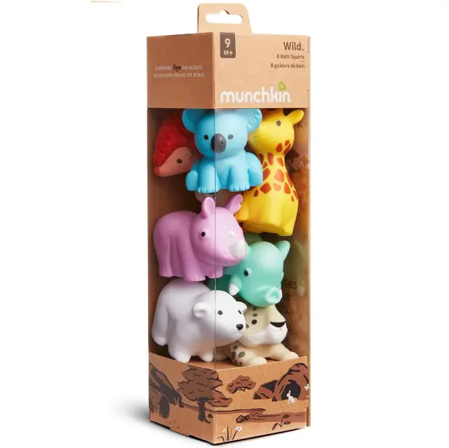 Munchkin – Παιχνίδι Μπάνιου Wild Bath Squirts 8 Ζωάκια 9m+