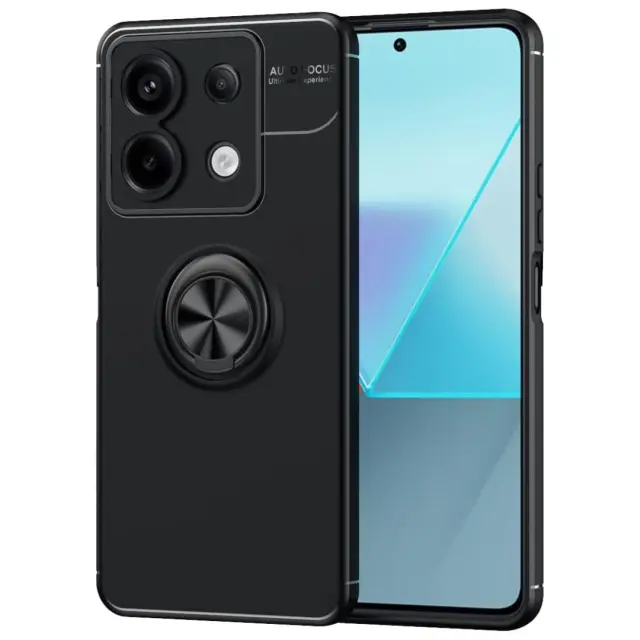 Θήκη Ancus AutoFocus Shock Proof με Ring Holder για Xiaomi Redmi Note 13 Pro 5G Redmi Note 14s Poco M6 Pro Μαύρη