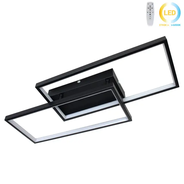 Φωτιστικό οροφής LED 34W 65x28x8 εκ. μαύρο με controller - GLOBOBOX