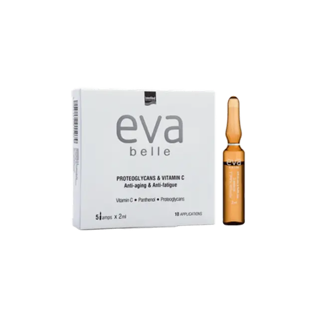 Intermed Eva Belle Proteoglycans + Vitamin C Anti-aging + Anti-fatigue Αμπούλες με Αντιγηραντική + Αντιοξειδωτική Δράση, 10ml