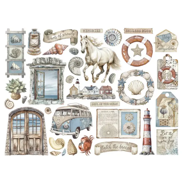 Die Cuts Stamperia, Silent Sea 2