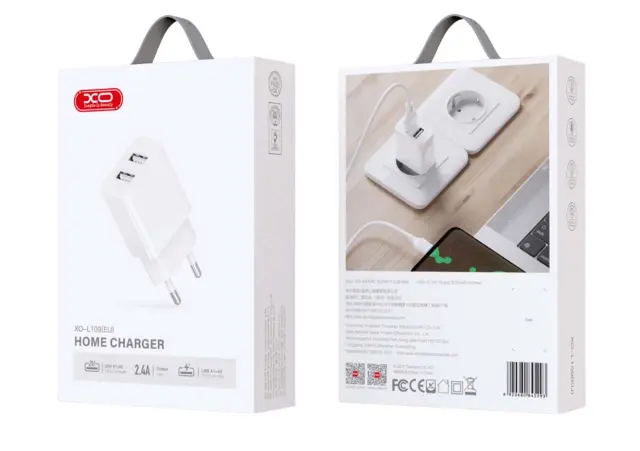XO L109 (EU) Dual USB-A 2.4A Charger 16.006.0216 2