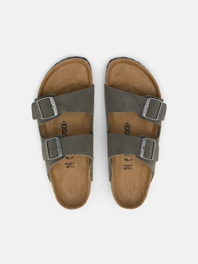 Birkenstock Πέδιλα Unisex Birko-Flor(ανθεκτικό υλικό της Birkenstock-επιτρέπει την επαφή με το νερό) Πράσινο BIR/ARIZONA 1000373 EMERALD - 38 3