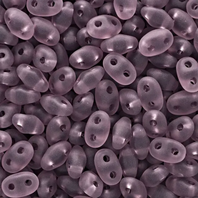 Χάντρα MiniDuo - Amethyst Matte 2x4mm ~7gr