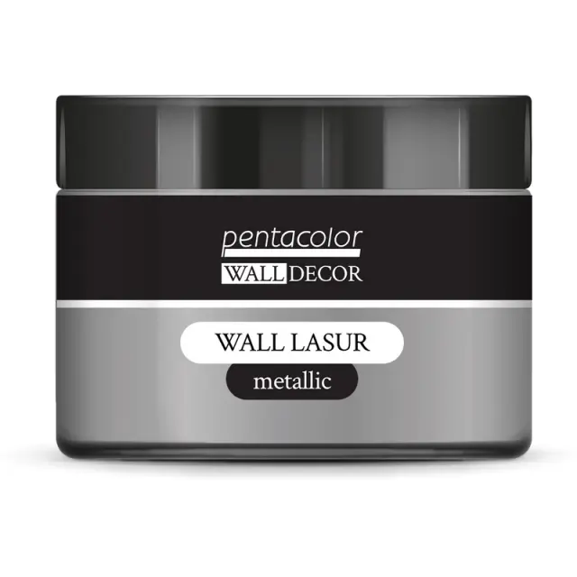 Wall Lasur μεταλλικό Pentart, Ασημί, 150ml