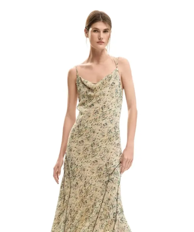 Desigual - Γυναικείο Φόρεμα Midi Grungy 26SWVW25-1008 Μπεζ - M 2