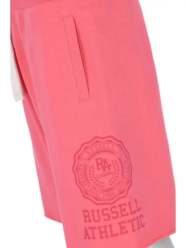 Russell Athletic Brooklyn-Seamless Ανδρική Βερμούδα A4-057-1-376 Ροζ Κοραλί - XL 3
