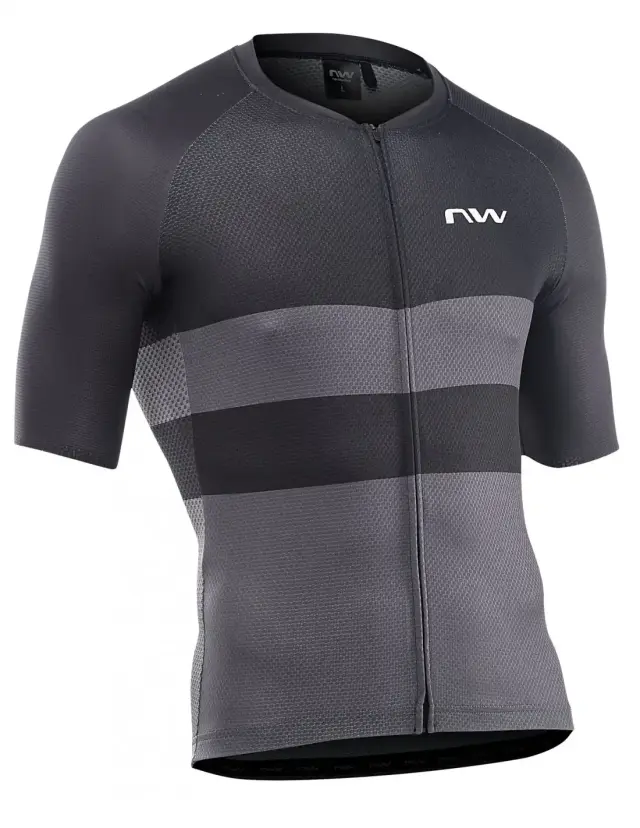 ΜΠΛΟΥΖΑ NORTHWAVE BLADE AIR ΚΟΝΤΟ ΜΑΝΙΚΙ SS22-23 - ΜΑΥΡΟ-ΑΝΘΡΑΚΙ - MEDIUM