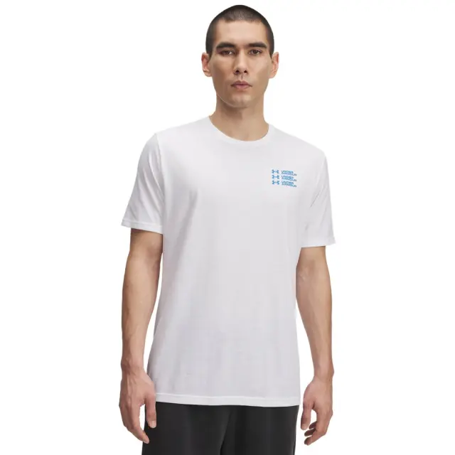 Under Armour Triple Stack Logo T-Shirt (6004173-100) - Λευκό