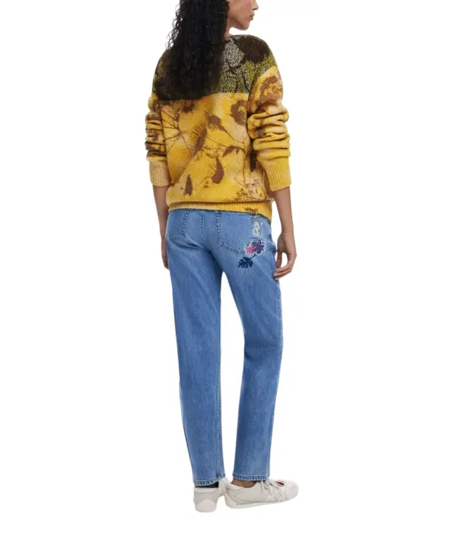 Desigual - Γυναικείο Παντελόνι Τζιν Sunflower 25WWDD23-5053 Μπλε - 34 3