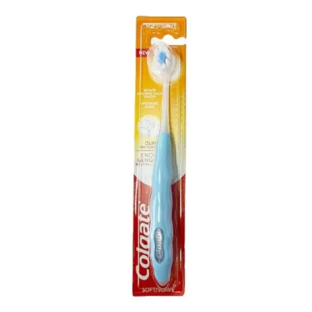 Colgate Gum Invigorate Soft Toothbrush Οδοντόβουρτσα Μαλακή Γαλάζια, 1 τεμάχιο