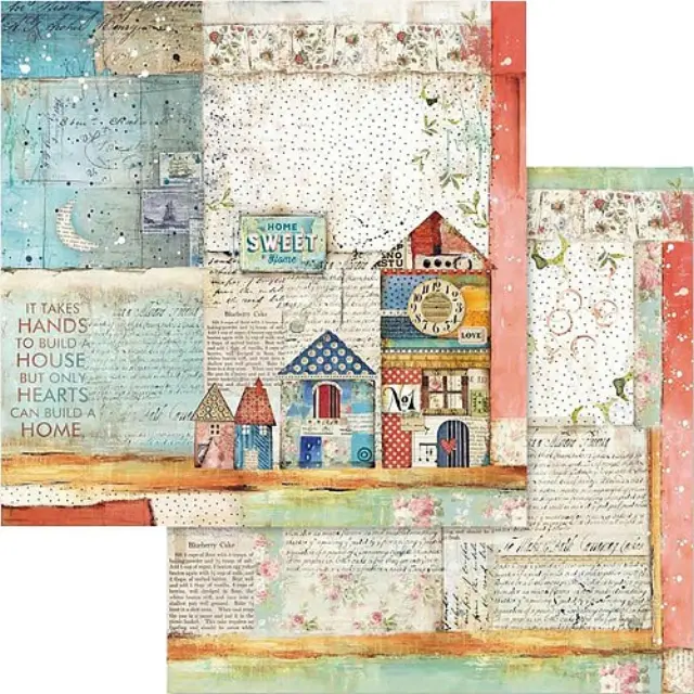 Χαρτί Scrapbooking Stamperia Διπλής Όψης - Patchwork & Κάρτες - 31x30cm