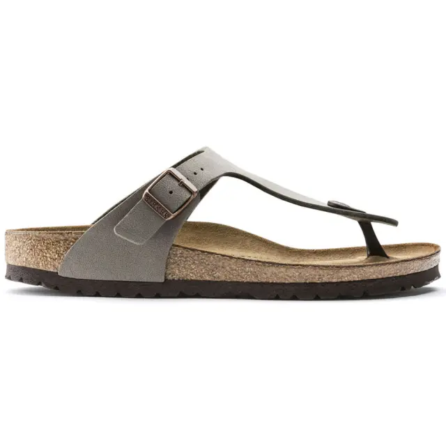 Birkenstock Σαγιονάρες Unisex Birko-Flor-Nubuck(ανθεκτικό υλικό της Birkenstock-επιτρέπει την επαφή με το νερό) Γκρί BIR/GIZEH 043391 STONE - 42