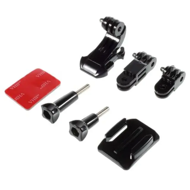 6 σε 1 Mount Accessories Kit/J-Hook/ Curved Surface Mount/ 3-Way Adjustable Pivot Arm για Action Camera