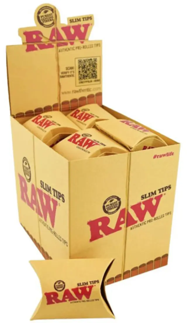 RAW Pre-Rolled Slim Tips Τζιβάνα - Προτυλιγμένη 20τεμ.