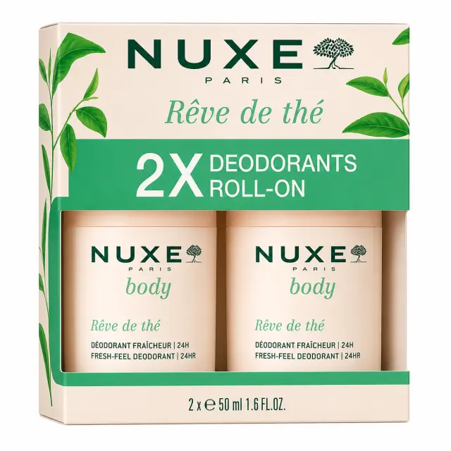 NUXE Promo Reve de The 24hr Fresh-Feel Deodorant, 2x50ml
