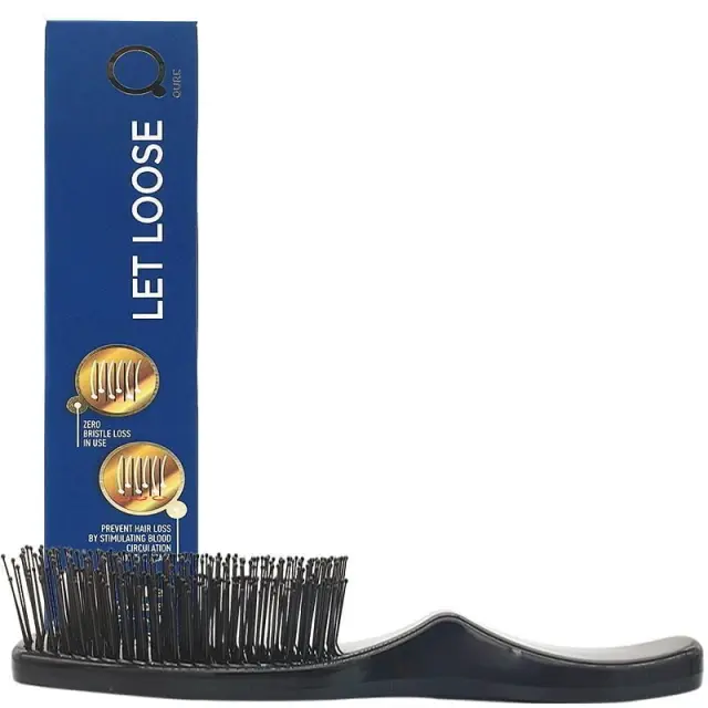 Let Loose Pink Brush (No Tangle) by Qure - Βούρτσα ξεμπερδέματος Ροζ 2