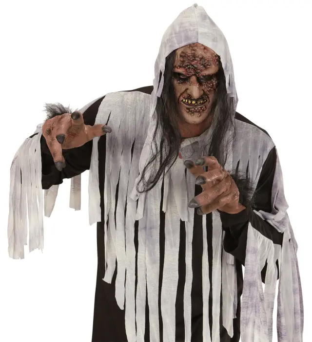 Αποκριάτικο Αξεσουάρ Μάσκα Rotten Zombie με Μαλλιά (Widmann) (W-00379) 3