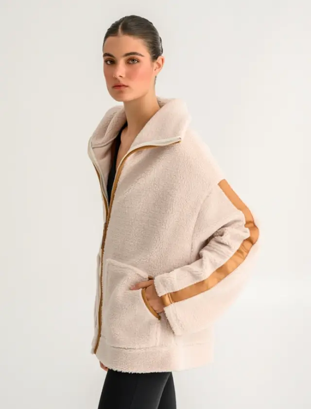 Body Talk Teddy Teddy Fleece Jacket – White 1262-907522 - L 3