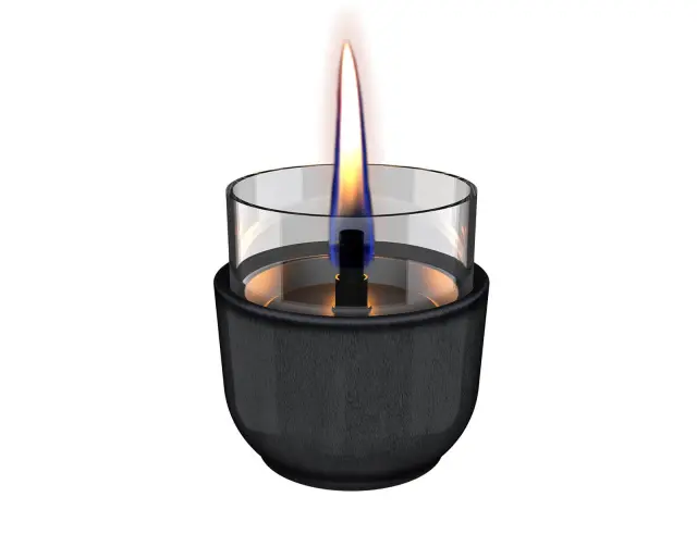Επιτραπέζια Εστία Φωτιάς Violet 8 Reactive Glaze Tenderflame με διάρκεια καύσης 3 - 4 ώρες, χωρητικότητα δεξαμενής 150ml και διαστάσεις 8.3x8cm - Black TF-600271 2