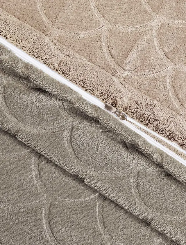 Παπλωματοθήκη NEVOLA CREAM MADI μονή: 160 x 220 εκ. 2