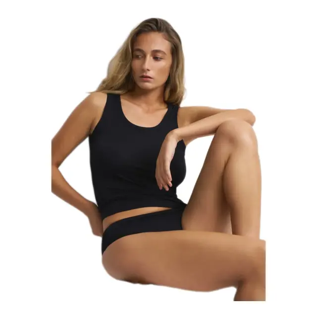 Luna Γυναικείο Φανελάκι Αμάνικο Micro Touch Comfort, Χρώμα Μαύρο 3